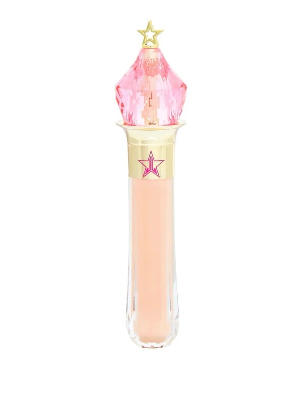 Jeffree Star Pink & Gold Lip Gloss - Sheer Peachy Pink